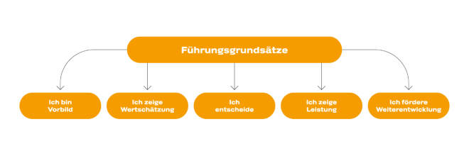 Führungsgrundsätze bei Coop als Infografik