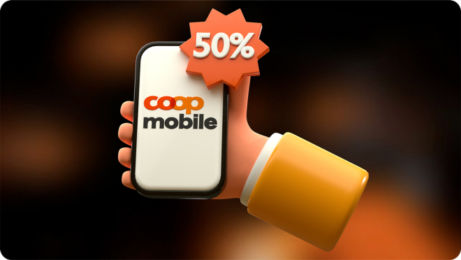 50% auf erstes Handy-Abo von Coop Mobile